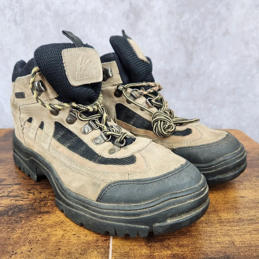Itasca Hiking Boots Mens 8.5 Brown Leather Waterproof Trails Outdoors‎